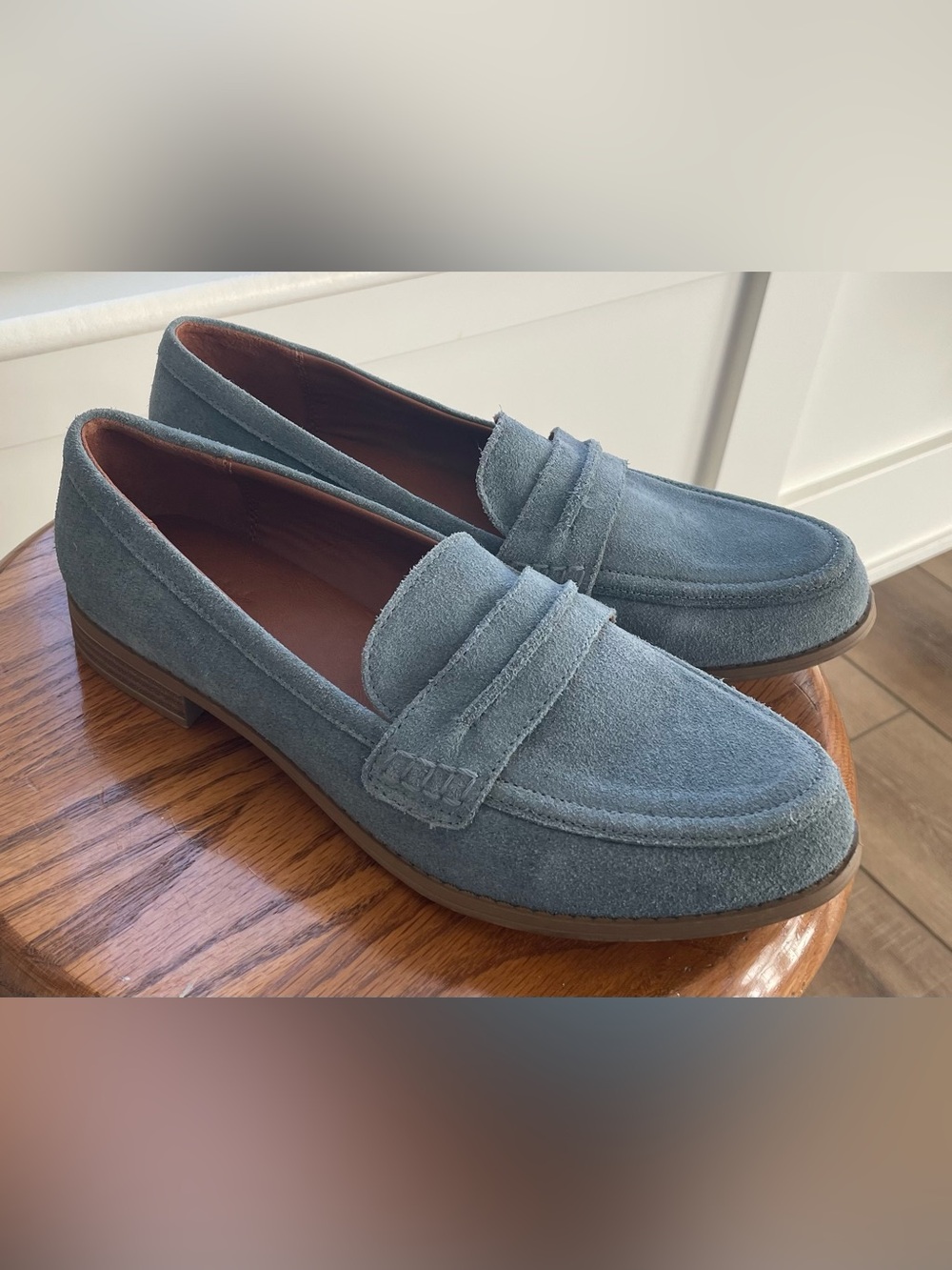 Universal Thread Dusty Blue Suede Penny Loafers